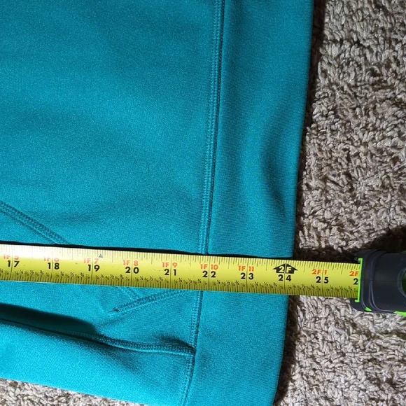 The North Face Green Hoodie with Orange Logo Size Small - Picture 8 of 9